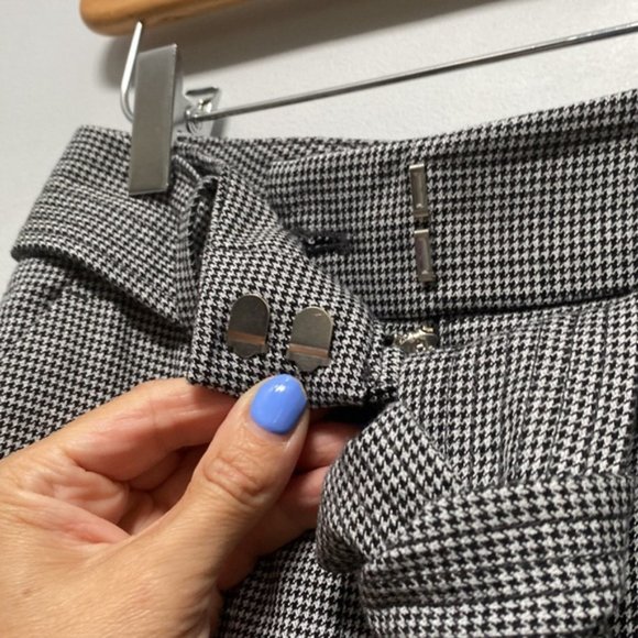 Aritzia Wilfred Houndstooth Front Tie Midi Skirt Size 00 - Picture 5 of 8